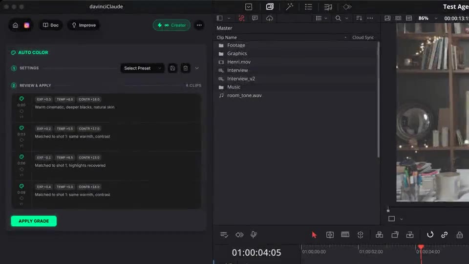 Aplicando el plan de etalonaje revisado mientras la entrevista se etalona