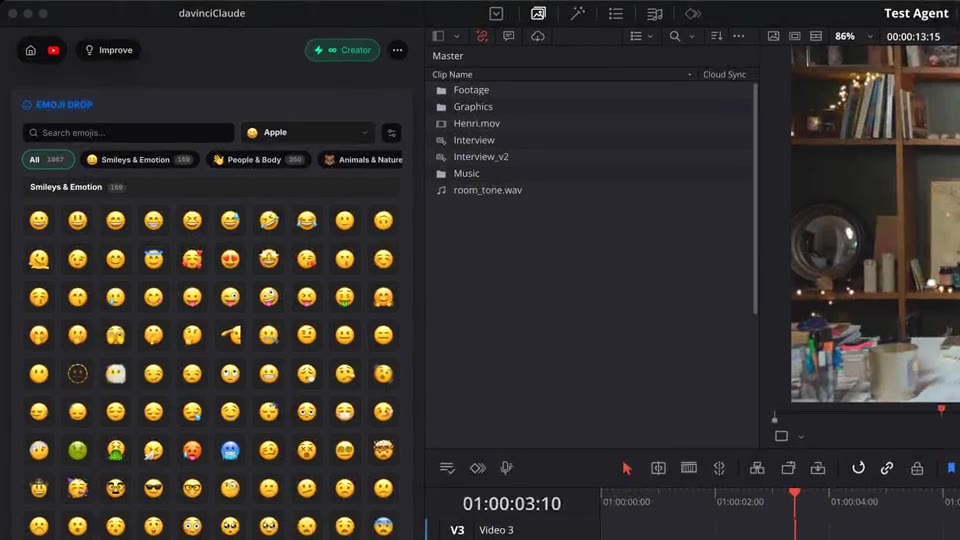 Saisie de fire dans la recherche d'Emoji Drop pour filtrer la grille